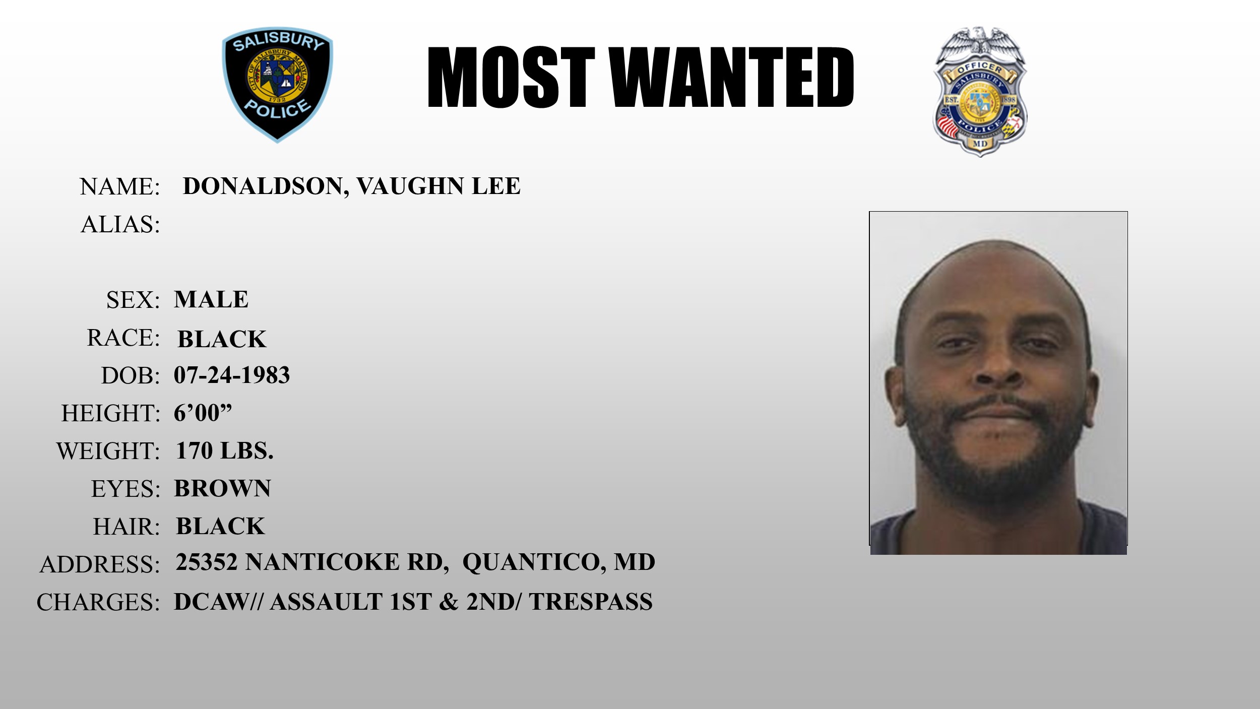 Salisbury Police Most Wanted